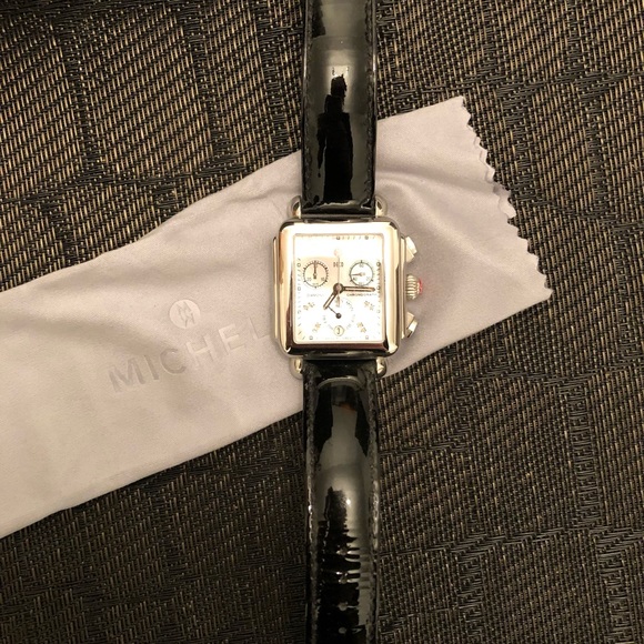 Michele Deco Diamond Chronograph 33 mm (Black Band Included) - Picture 2 of 10